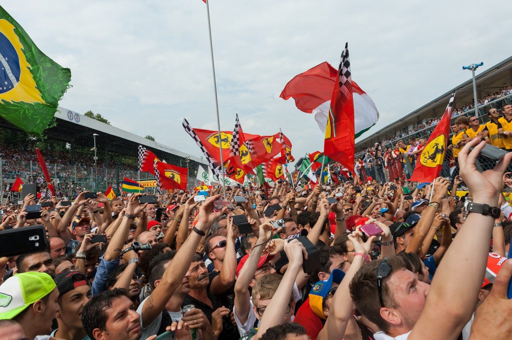 Formula One races attract fans from all around the world. 